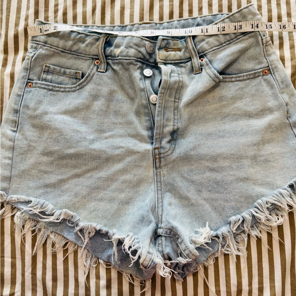 Wild Fable Light Blue Frayed Jean Shorts 6
